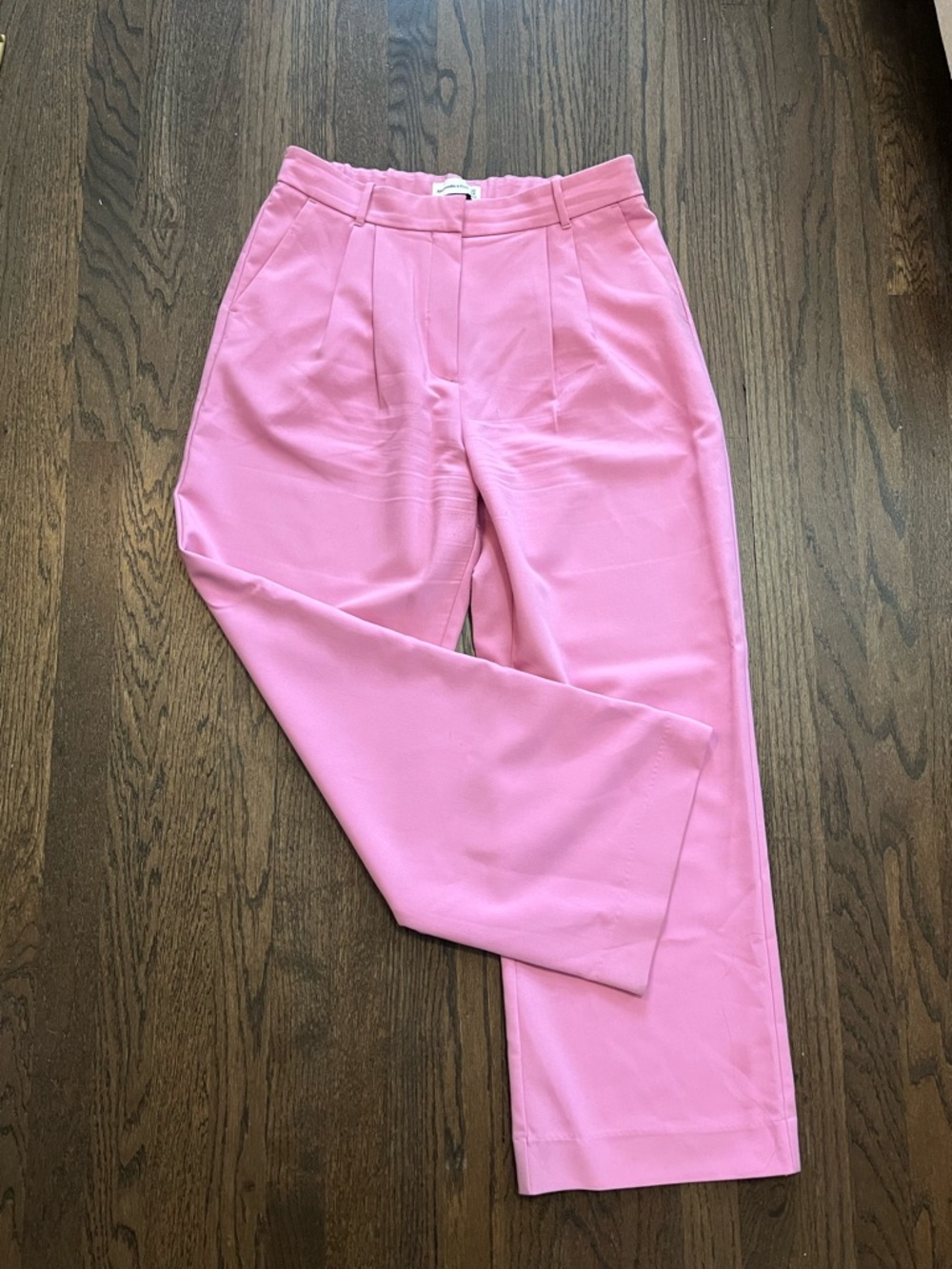 Abercrombie & Fitch Pink High-Waist Trousers